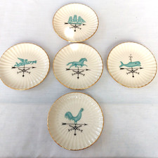 Lot 5 Vintage Lenox Weathervane Collection Coaster Mini Plate USA Rooster, Angel picture