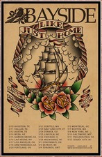 BAYSIDE Just Like Home Tour 2023 Ltd Ed RARE Tour POSTER | FRAME & SIZE OPTION picture