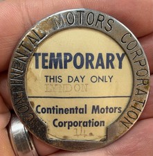 Vintage Continental Motors Company Employee Badge 2