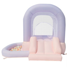 Bounceland Mini Inflatable Bounce House with Ball Pit - Cotton Candy picture