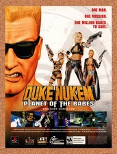 2000 Duke Nukem Planet Of The Babes PS1 Original Advertisement / Retro Promo v2 picture
