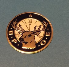 BPOE ELKS LODGE EMBLEM LOGO 2' INCH LITHO INSERT ADHESIVE BACK  picture