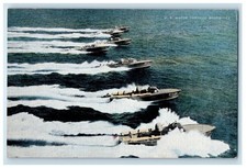 c1940's U. S. Motor Torpedo Boats Racing Unposted Vintage Postcard picture