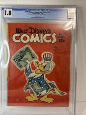 Walt Disney's Comics and Stories # 20, World War II Donald War Stamps 1942 CGC picture