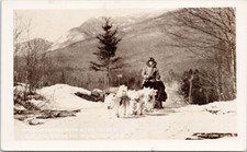 North Woodstock NH Ed Clark's Sled Dog Ranch Bromley RPPC Postcard G33 *as is picture