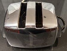 Vtg 1950s Sunbeam T-20B Radiant Control Toaster Chrome Art Deco Fully WORKING picture