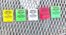 5 VINTAGE MATCHBOX MATCHES KENNY YANTISS BODY SHOP SHELBYVILLE INDIANA picture