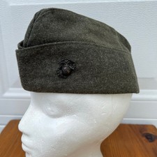 WW2 era US Military Overseas Garrison Side Cap USMC Marine Corps Vintage 7 1/8 picture