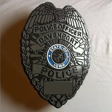 Police Davenport 3D routed wood  patch plaque sign Custom picture
