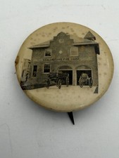 Vintage Fire Department Pin Back Celluloid 1930s picture