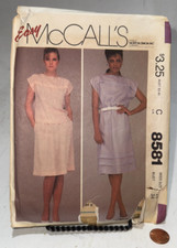 McCall's Misses Dress Shirt Skirt Sewing Pattern Size 12 8581 Cut picture