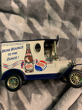 Pepsi Cola More Bounce to the Ounce Van Coin Bank Blue/White Soda Theme picture