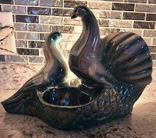 1950's Iridized teal Green Love Bird Lamp #308 picture