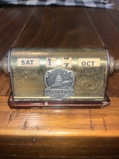 VTG PARK SHERMAN BRASS ROLLER PERPETUAL DESK US Capital Washington D.C. picture