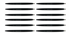 12 Pack of BIC Clic Silver Expression Knock Oily Ballpoint Pen Black picture