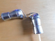 VINTAGE MCM Hardware Deco Chrome LIQUOR BOTTLE SHOT POURER SPOUT LOT Of 2 picture