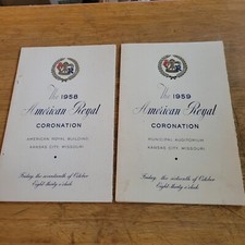 2 VTG 1958 1959 AMERICAN ROYAL CORONATION PROGRAMS BOOKLETS KANSAS CITY MISSOURI picture