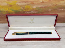 Vintage CARTIER les must de Cartier Malachite Green Lacquer Rollerball Pen picture