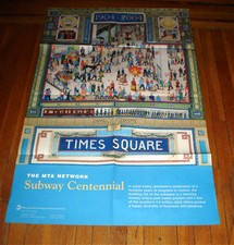 MTA NYCTA SUBWAY ART POSTER Subway CENTENNIAL 2004 Times Square 42nd Street NY picture