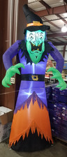 8 ft Motion Activated Laughing Witch inflatable Yard Halloween Decoration picture