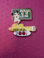 LE 100 Disney Auctions Pin Mickey Mouse Back to School 1928 Math Pencil Apples picture