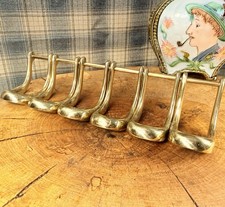 Vintage Carl Aubock Brass 6 Pipe Rack Rest Stand Marked Illums Bolighus Denmark picture