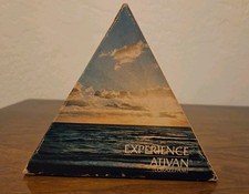 Vintage 1970s Empty Wyeth Ativan Sample Triangle Box & Display picture