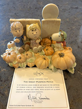 Lenox Peanuts Great Pumpkin Patch Porcelain Figurine Snoopy Linus Sally COA Box picture