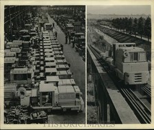 1947 Press Photo Production line, test of locomotives for British coal industry picture