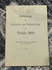 PRE WWI WWII Swiss Regulations and Instructions for the Pistole 1900 REPRINT '71 picture