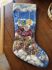 RYAN Sferra Needlepoint Christmas Stocking 23