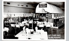 PIC-A-RIB CAFE globe az c1950 postcard arizona real photo rppc interior diner picture