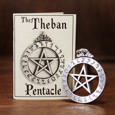 Large Theban Pentacle Necklace Pentagram Pendant Hermetic Wiccan Pagan Jewelry picture
