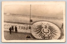 RPPC 1914 Mosaic Reichsadler Imperial Eagle, Germany Postcard picture