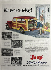 1949 Jeep Station Wagon Most Useful Willys Overland Vehicle Vintage Print Ad picture