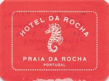 Hotel Da Rocha Praia Da Rocha Portugal Vintage Hotel Luggage Label Seahorse picture