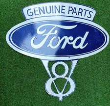 Ford V8 Porcelain Advertising Sign 42'' Inches Double Sided picture