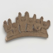 ✨Vintage  1965 Jewish Hanukkah- Clay  9 Candle Menorah Sculpture By Ellen Lord  picture