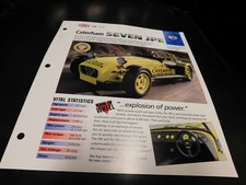 1992 Caterham Seven JPE Spec Sheet Brochure Photo Poster picture