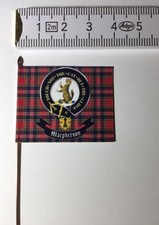 1x 28mm Scottish Scotland Scot Clan Banner MACPHERSON on metal pole spear head picture