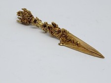 6.75” Phurba Dorje - Tibetan Buddhist Ritual Mahakal Gold Gilted Dagger~ PRD-O picture