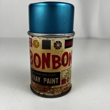 VTG 1960s PLASTI KOTE BON BON Blue Mini Spray Paint Can Paper Label - EMPTY picture