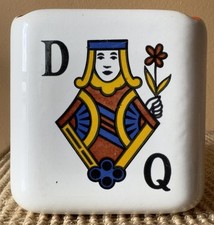 Vintage Leopold Brugerolle Cognac Advertising Ashtray with Playing Card Faces picture