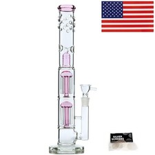 16.5 Glass Bong Glass Water Bongs Bowl Tornado Percolate Pipe Hookahs 18mm Bowl picture