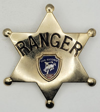 Vintage Marked Fort Inc San Antonio Texas Souvenir Six Point Ranger Badge picture