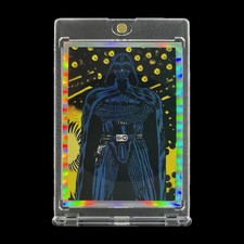 DARTH VADER RARE SILVER REFRACTOR HOLO ART CARD 2023 Topps Chrome - Stars Wars picture