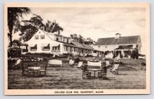 College Club Inn Penobscot Bay Captain House Searsport Maine ME Postcard 1950s picture