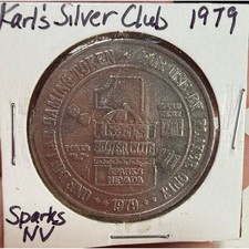Karl's Silver Club 1979 One Dollar Gaming Token Sparks Nevada Casino Vintage picture