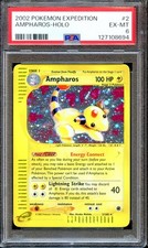PSA 6 Ampharos 2/165 Expedition E Series 2002 Pokemon Card Holo NEAR MINT picture