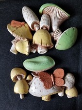 VINTAGE 1970's DART INDUSTRIES MUSHROOM BUTTERFLY WALL DECOR picture